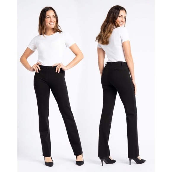 Betabrand Dress Pant Yoga Pants Straight-Leg • Classic Black SP - Picture 1 of 6